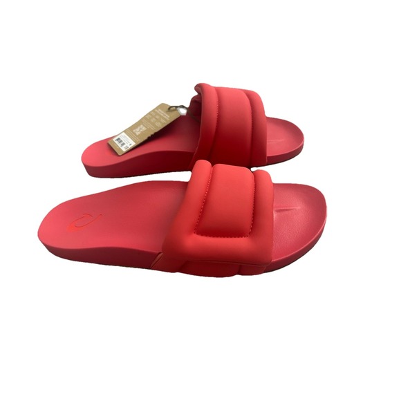 OluKai Sunbeam Slide Women's Sandals Lehua Flower Red Size 10 NEW No Box - Picture 5 of 11